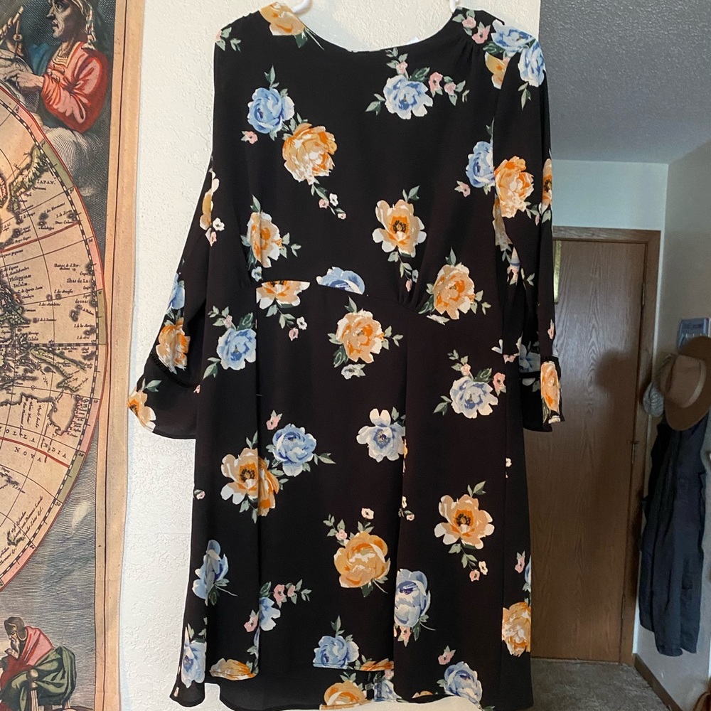Black floral dress
